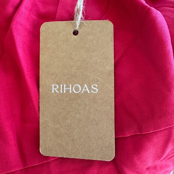 NWT RIHOAS Red Dress Sweetheart Neck Slip Midi Size Small Pretty Women - Picture 8 of 11